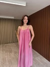 Ayarlanabilir Askılı Pamuklu Elbise (Pembe-Mavi)