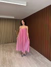 Ayarlanabilir Askılı Pamuklu Elbise (Pembe-Mavi)