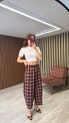 Beli Lastikli Ekose Pantolon (Bordo-Haki-Kahve-Lacivert)