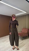 Beli Lastikli Ekose Pantolon (Bordo-Haki-Kahve-Lacivert)