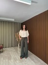 Beli Lastikli Tensel Pantolon (yeşil-kahve)