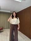 Beli Lastikli Tensel Pantolon (yeşil-kahve)