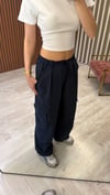 Beli Lastikli Yandan Cepli Kargo Pantolon (Kırmızı-Lacivert)