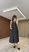 Fermuarlı Denim Elbise