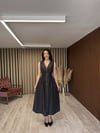 Fermuarlı Denim Elbise