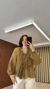 Fırfırlı Şifon Bluz