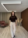 Kemerli Krem Jean
