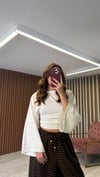 Kolları Volanlı Basic Bluz