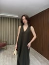 Orjinal Marka Keten Elbise (Yeşil)