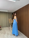 Saten Elbise Karol Marka (Sarı-Mavi)