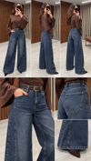 Yanı Şeritli Barrel Jean