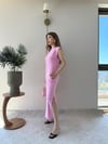  Sıfır Kol Cep Detay Modal Elbise Pembe 2236