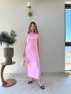  Sıfır Kol Cep Detay Modal Elbise Pembe 2236