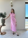  Sıfır Kol Cep Detay Modal Elbise Pembe 2236