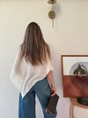 Asimetrik Detay Panço Bluz Bej 2327