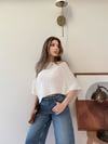 Asimetrik Detay Panço Bluz Bej 2327