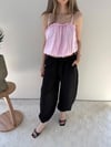 Askı Ayarlı İç Astarlı Balon Tensel Bluz Pembe 2283
