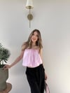 Askı Ayarlı İç Astarlı Balon Tensel Bluz Pembe 2283