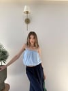 Askı Ayarlı İç Astarlı Balon Tensel Bluz Bebe Mavi 2283