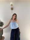 Askı Ayarlı İç Astarlı Balon Tensel Bluz Bebe Mavi 2283