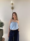 Askı Ayarlı İç Astarlı Balon Tensel Bluz Bebe Mavi 2283