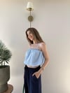 Askı Ayarlı İç Astarlı Balon Tensel Bluz Bebe Mavi 2283