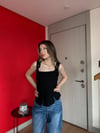 Askı Bağlama Bel Korse Detay Bluz Siyah 2200