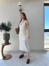 Askılı Astarlı Dantel Elbise Beyaz 2318