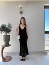 Askılı Astarlı Dantel Elbise Siyah 2318