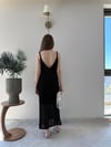 Askılı Astarlı Dantel Elbise Siyah 2318
