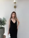 Askılı Astarlı Dantel Elbise Siyah 2318