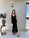 Askılı Astarlı Dantel Elbise Siyah 2318
