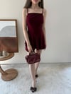 Askılı Bel Drape Detay Şortlu Elbise Bordo 2304