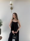 Askılı Bluz ve Pantolonlu Çilek İkili Takım Siyah 2316