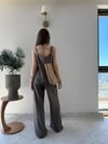 Askılı Bluz ve Pantolonlu Çilek İkili Takım Vizon 2316