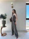 Askılı Bluz ve Pantolonlu Çilek İkili Takım Vizon 2316