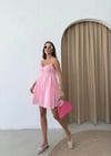 ASKILI DÜĞME DETAY ELBİSE PEMBE