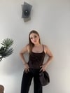 Askılı Fiyonk Detay Atlet Acı Kahve 2364