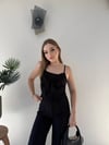 Askılı Fiyonk Detay Atlet Siyah 2364