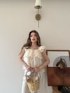 Askılı Kat Kat İç Astarlı Keten Bluz Ekru 2345