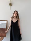 Askılı Sırt Çapraz Detay Midiboy Tensel Modal Elbise Siyah 2293