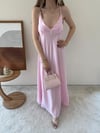 Askılı Sırt Çapraz Detay Midiboy Tensel Modal Elbise Pembe 2293