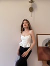 Askılı Sırt Fermuar Detay Volanlı Bluz Beyaz 2343