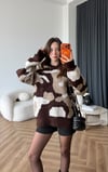 Batik Desen Oversize Kazak Kahve 2574