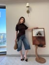Bel Drape Saçaklı Modal Tişört Acı Kahve 2326