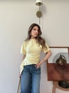Bel Drape Saçaklı Modal Tişört Sarı 2326