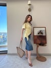 Bel Drape Saçaklı Modal Tişört Sarı 2326