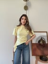 Bel Drape Saçaklı Modal Tişört Sarı 2326