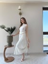 Bel Gold Kemer Detay Dantel İç Astarlı Etek Beyaz 2214