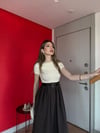 Bel Kemer Detay Etek Cepli Elbise Bej Kahve 2249